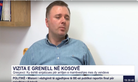 A short Interview with Dr. Labinot Greiçevci regarding the visit in Kosovo of Special Envoy of President Trump (Ambassador Richard Grenell) on the Kosovo-Serbia dialogue